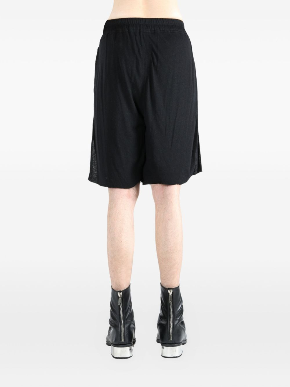 drawstring side-split shorts - 4