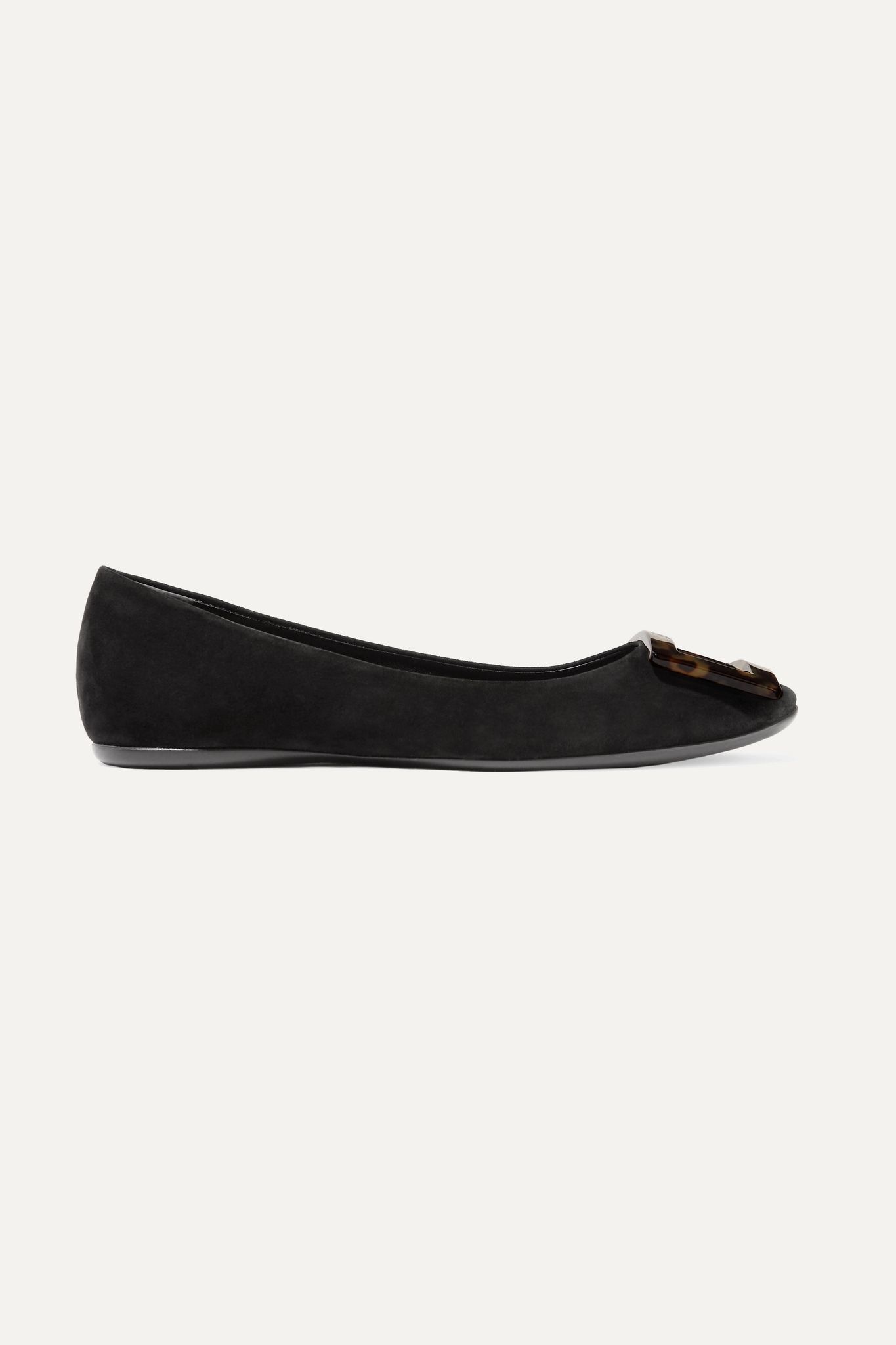 Gommette embellished suede ballet flats - 1