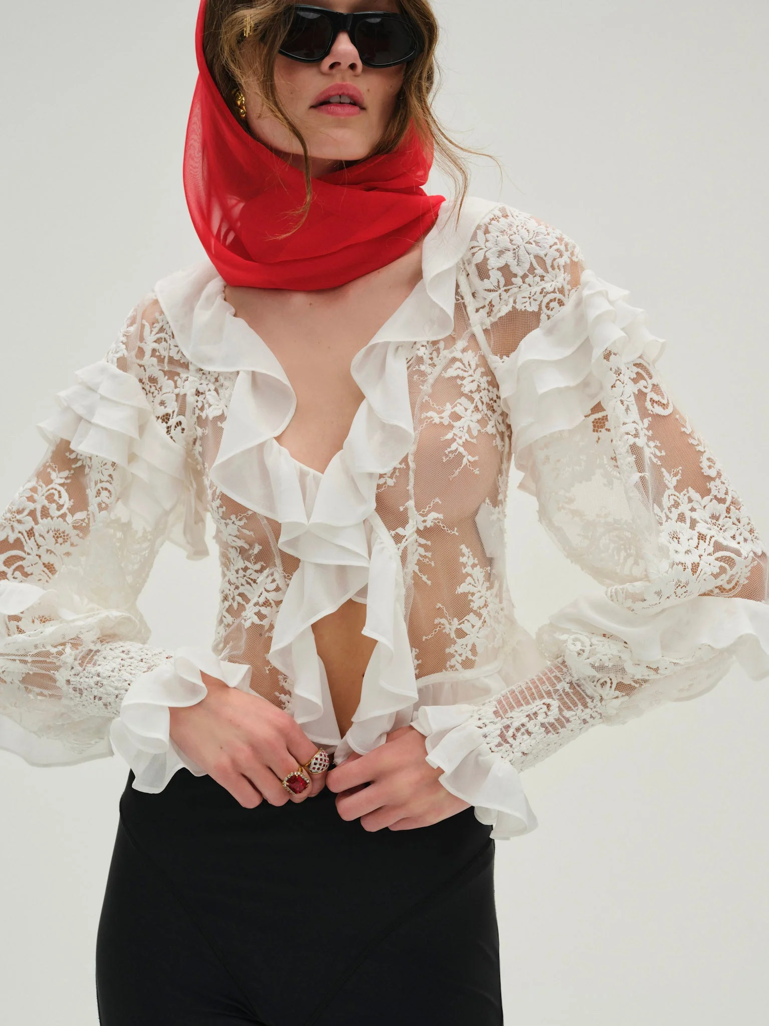 Holiday Lace Blouse - 1