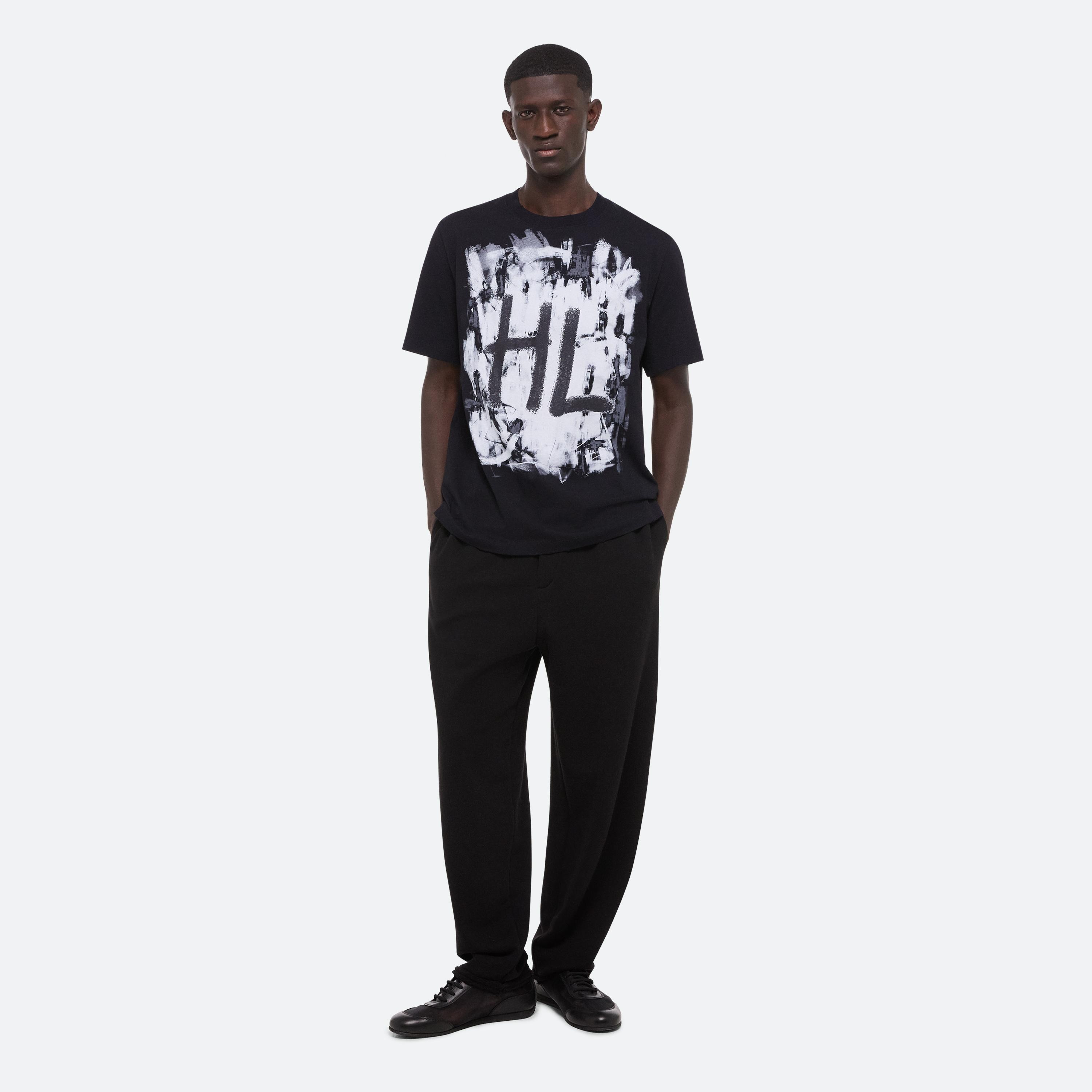 BLACK SCRIBBLE TEE - 2