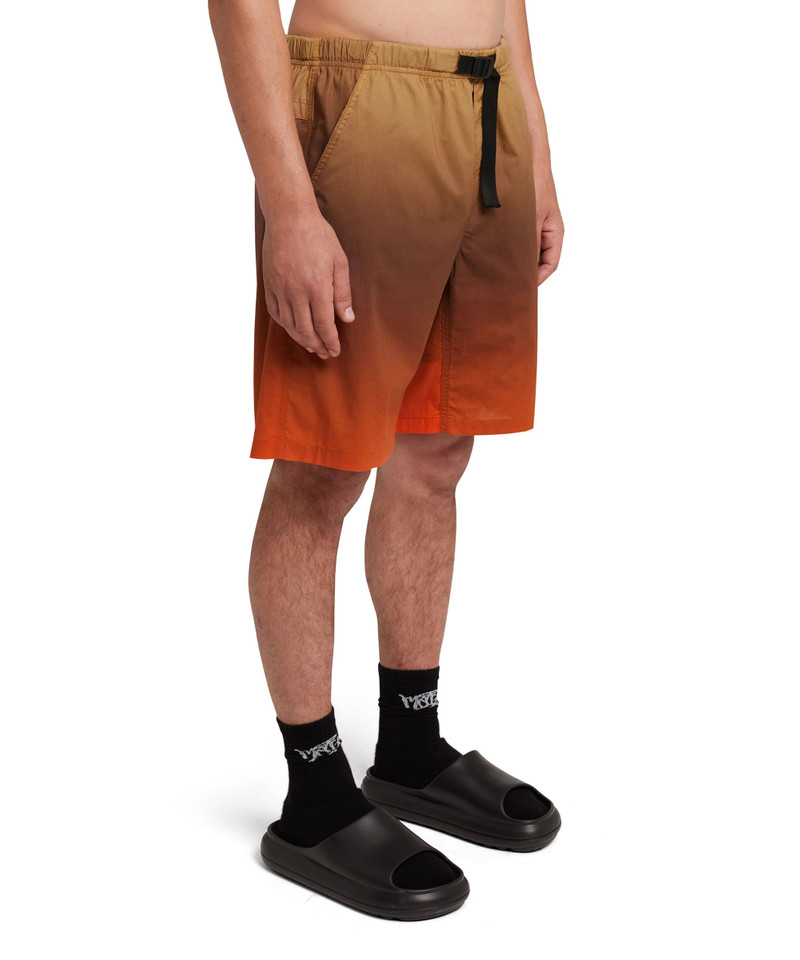 Poplin cotton shorts with faded print 4