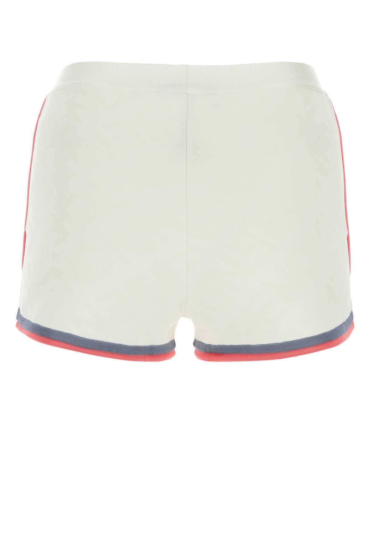 Fendi Women Ivory Viscose Blend Shorts - 2