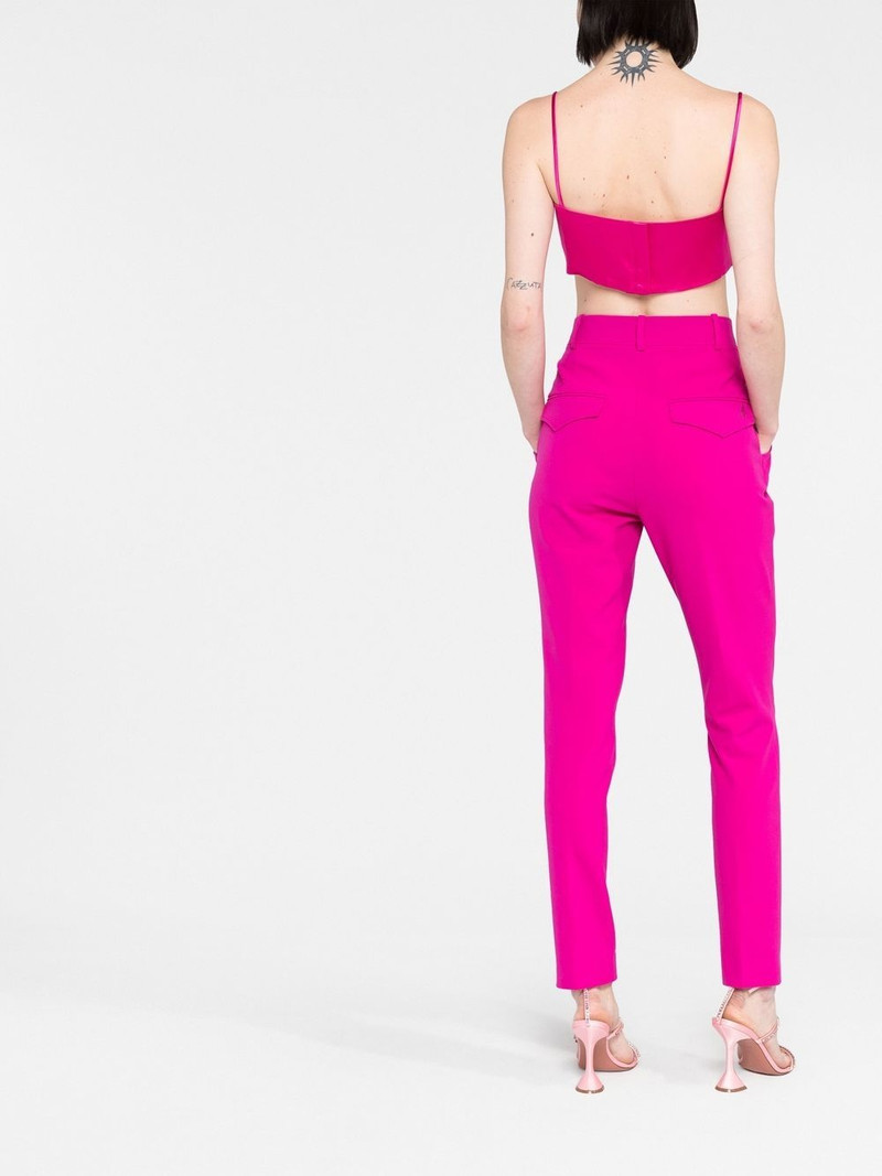 Berry high-waisted tailored trousers 4