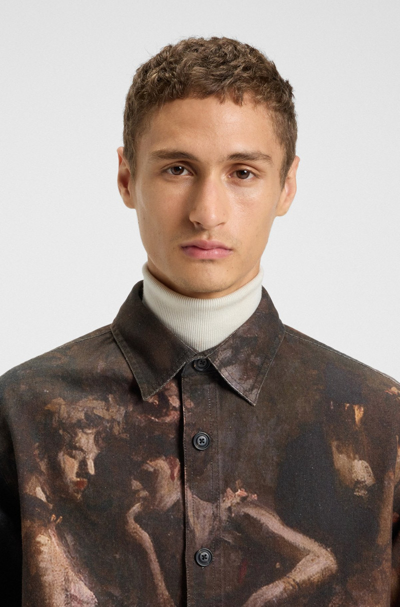 HUGO X APOH OVERSIZE-FIT SHIRT IN COTTON WITH BALLERINA PRINT 3