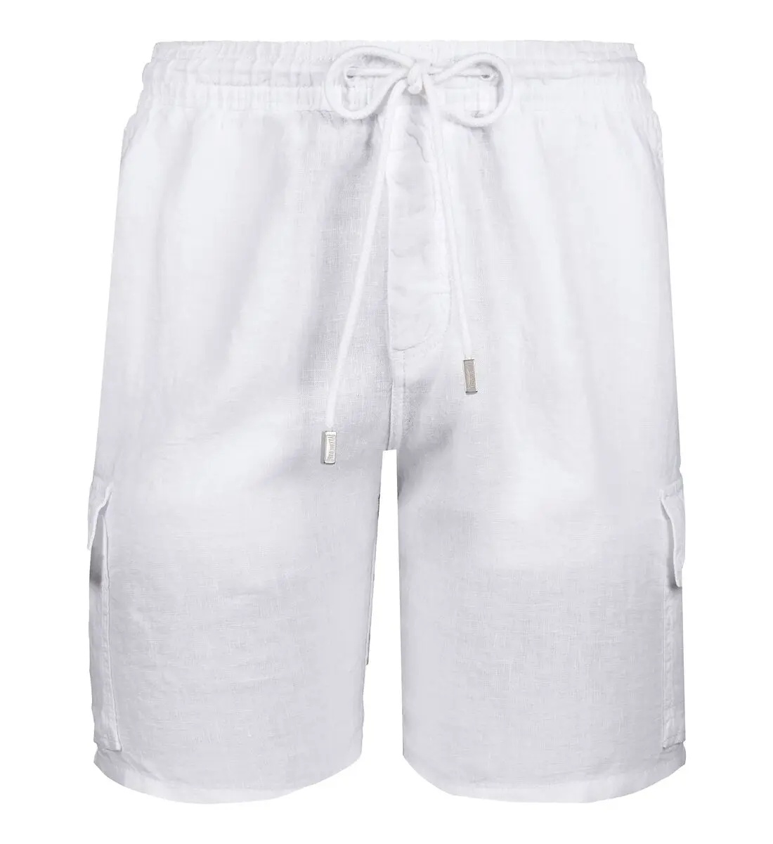 Men's Linen Bermuda Cargo Pockets Shorts - 1