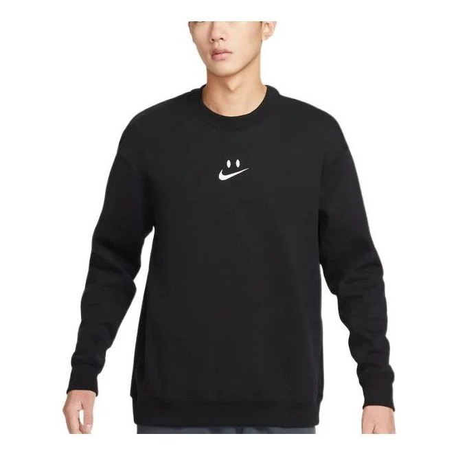 Nike swoosh smile sweatshirt 'Black' FB8969-010 - 1