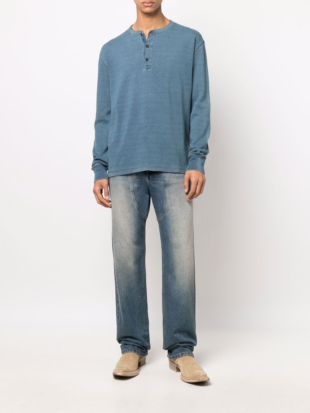 button-plaquet cotton T-Shirt - 2
