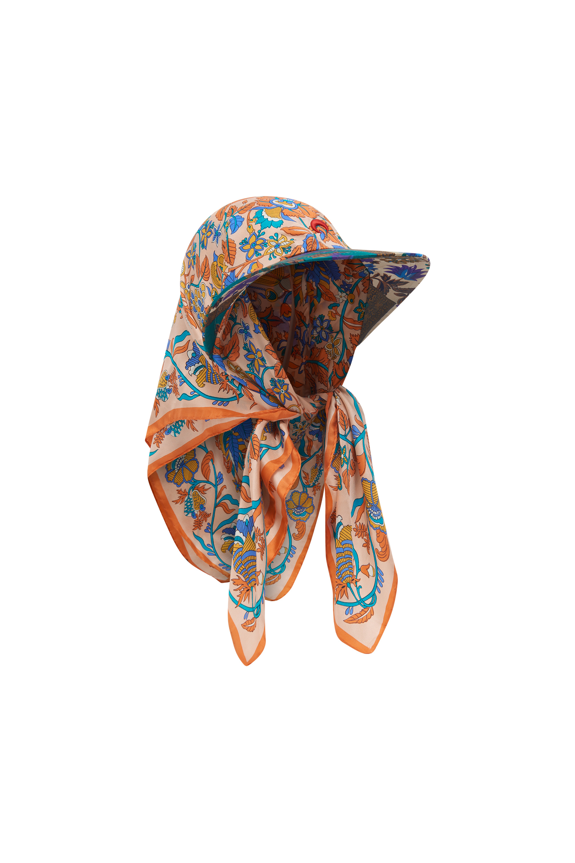 Regenerated Silk Scarves Veiled Cap - 10