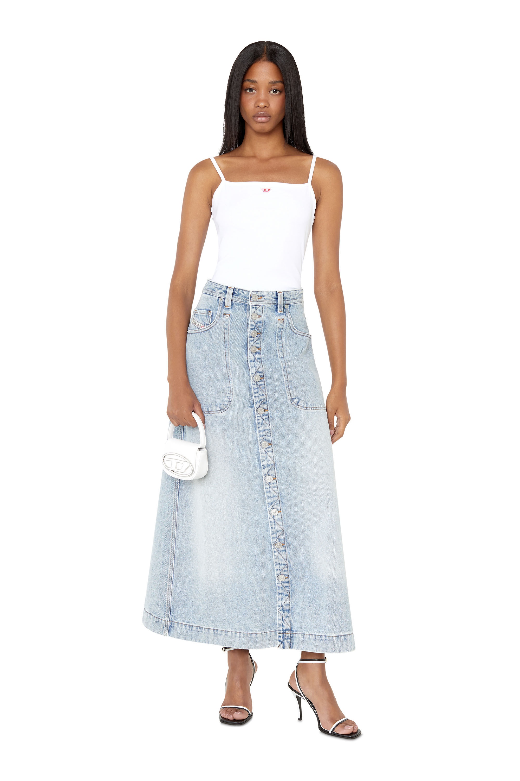 DE-ALBUS-L A-LINE LONG SKIRT - 2