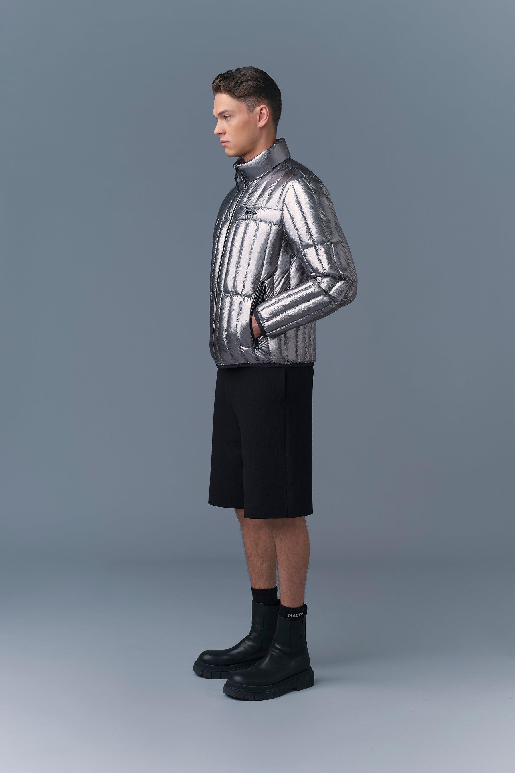 PHILIP-M Metallic Laminate Light Down Jacket - 3