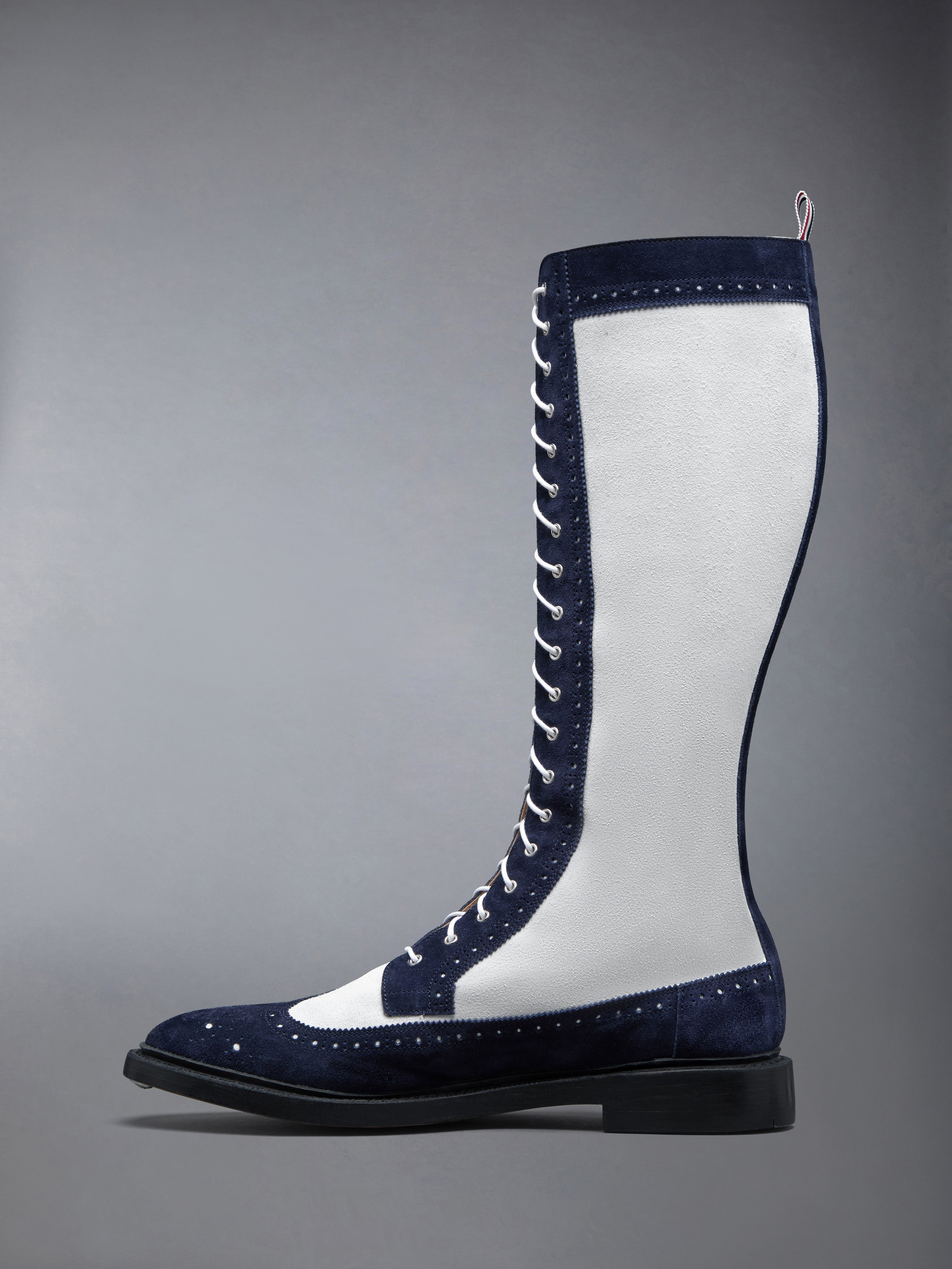 CALF SUEDE KNEE HIGH LONGWING BOOT - 3