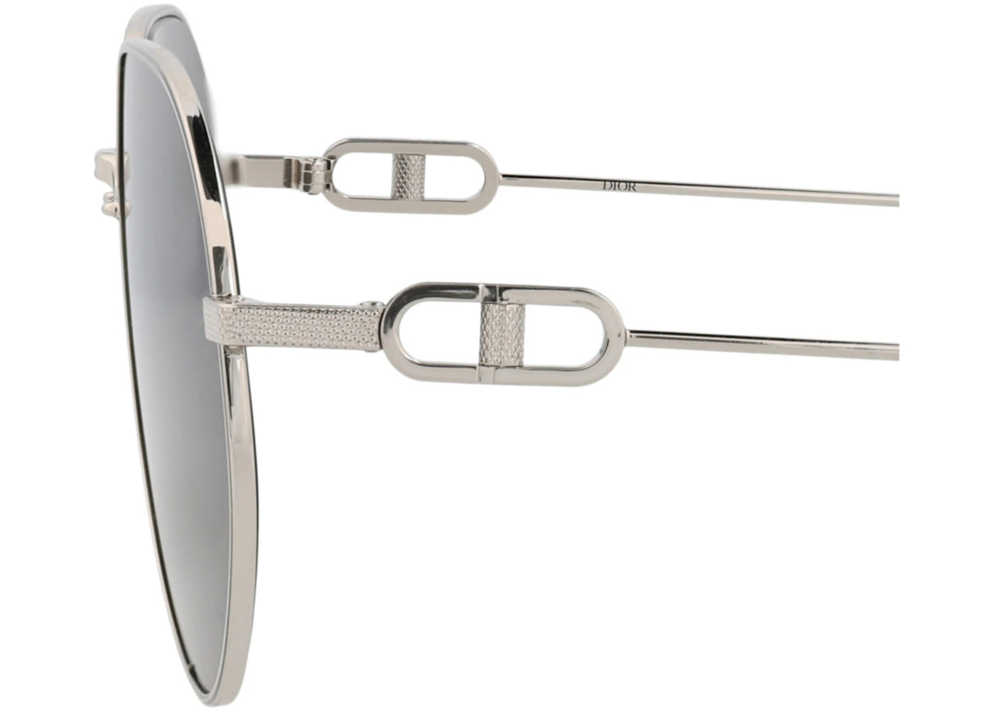 Dior Aviator-Frame Metal Sunglasses Palladium Palladium Smoke (DM40026U-61-16A) - 4