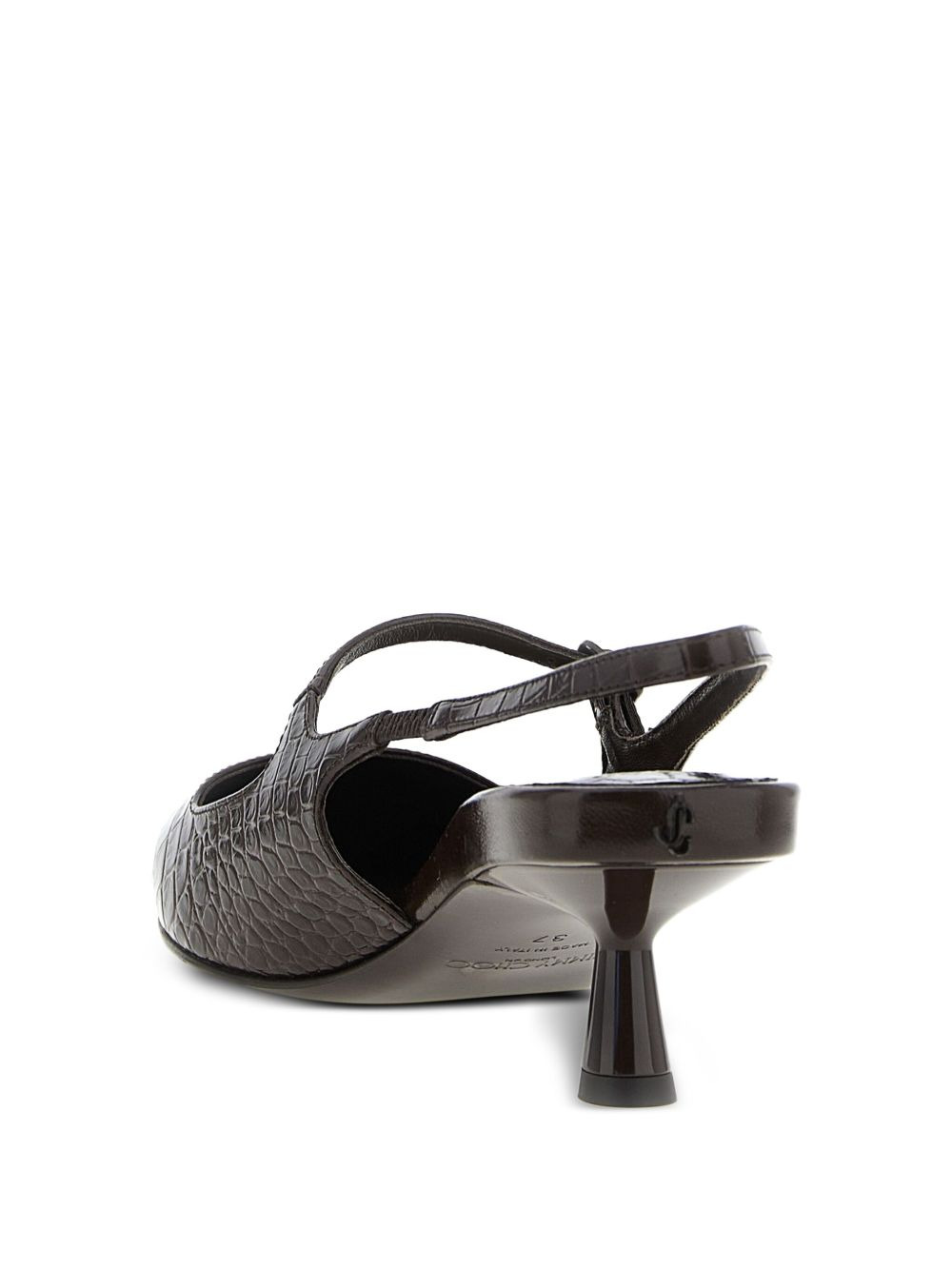45mm crocodile-embossed slingback pumps - 3
