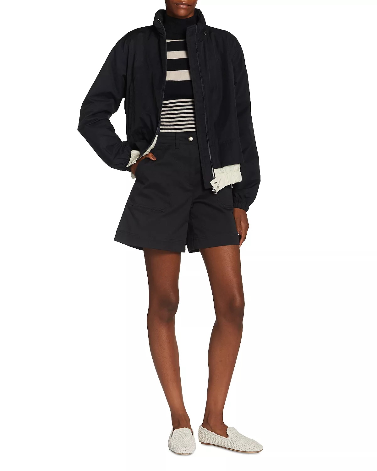 Janze Twill Contrast Jacket with Packable Hood - 3