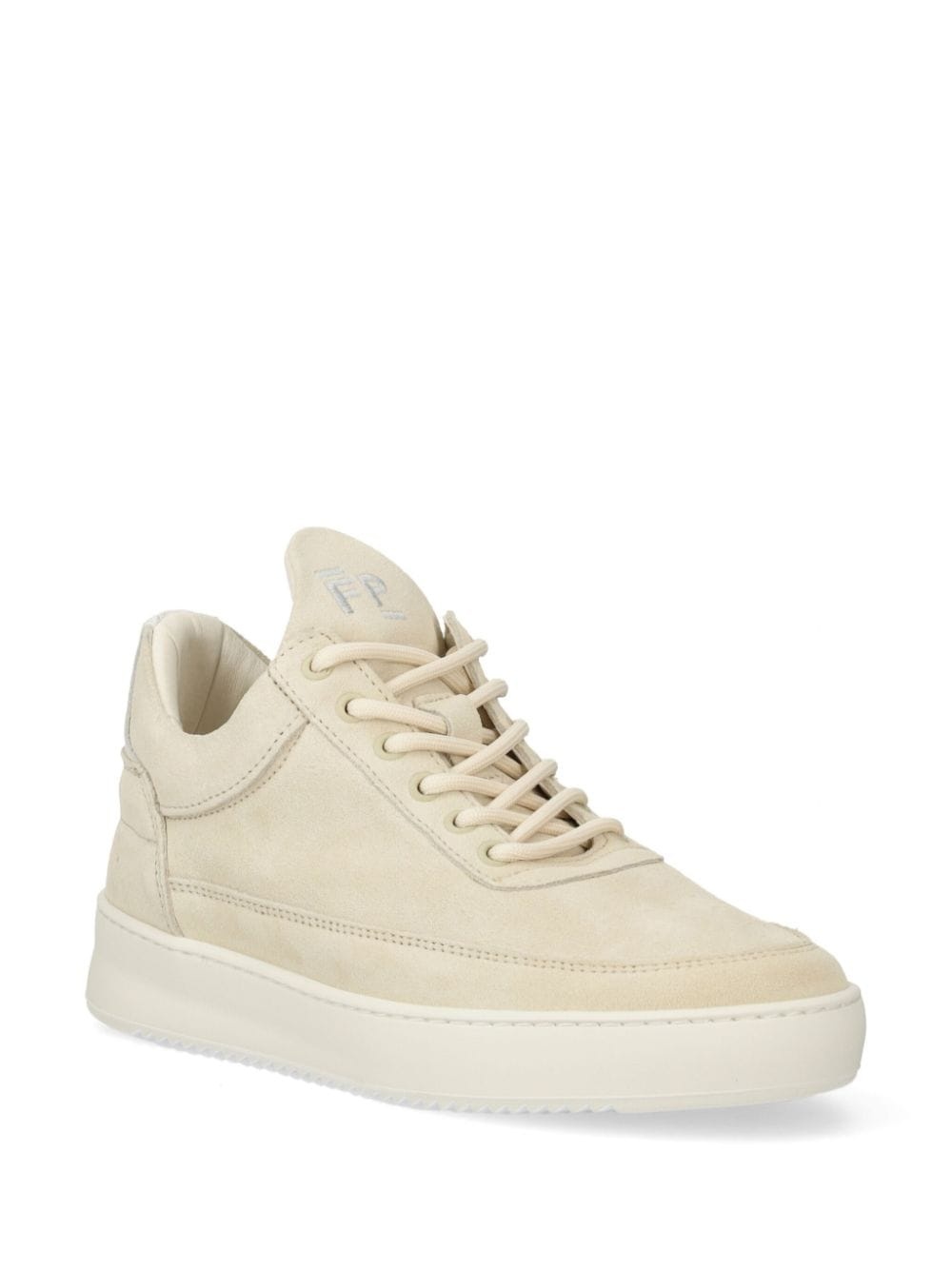 logo-embroidered suede sneakers - 2