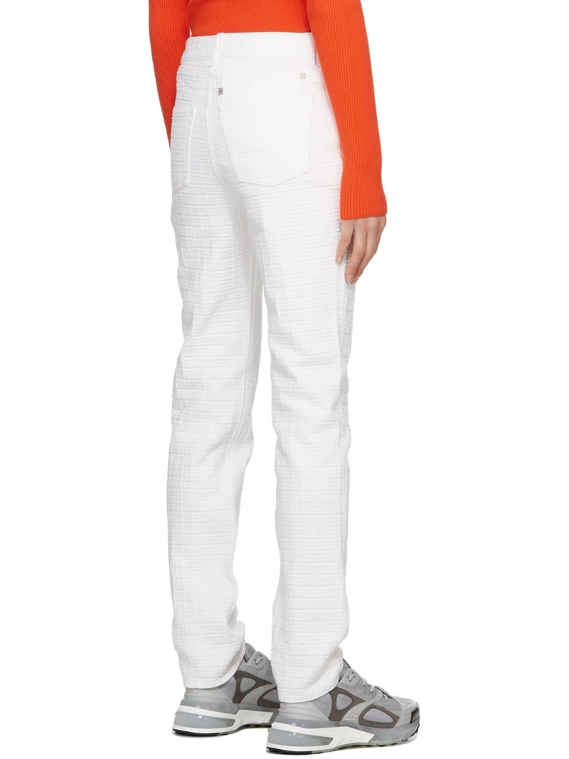 White Monogram Jeans 3