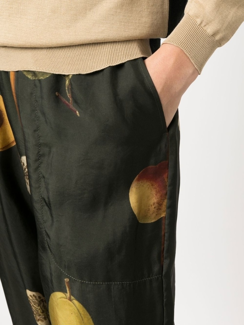 fruit-print tapered trousers - 5