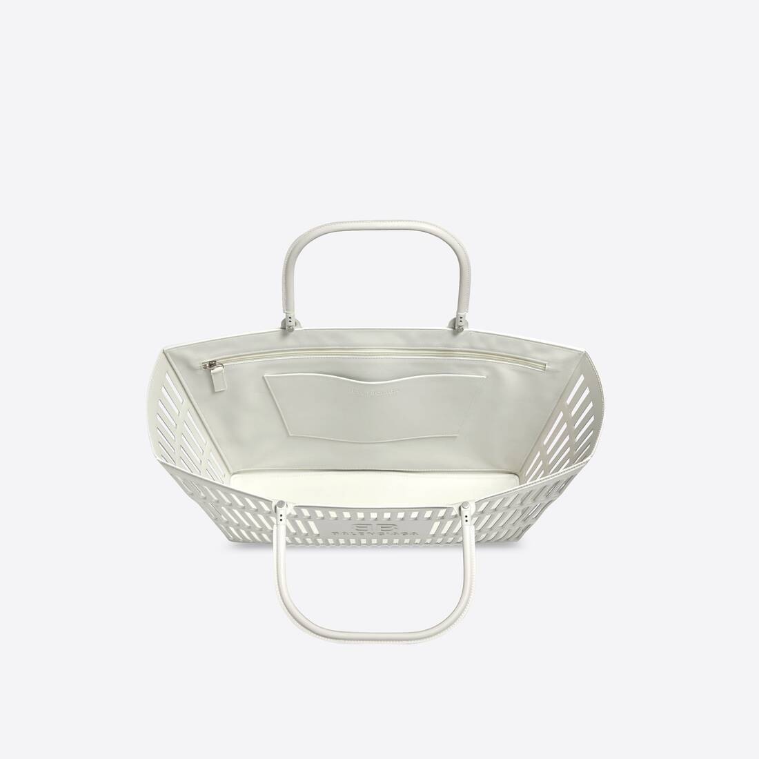 Mag Large Basket Bag in White - 6