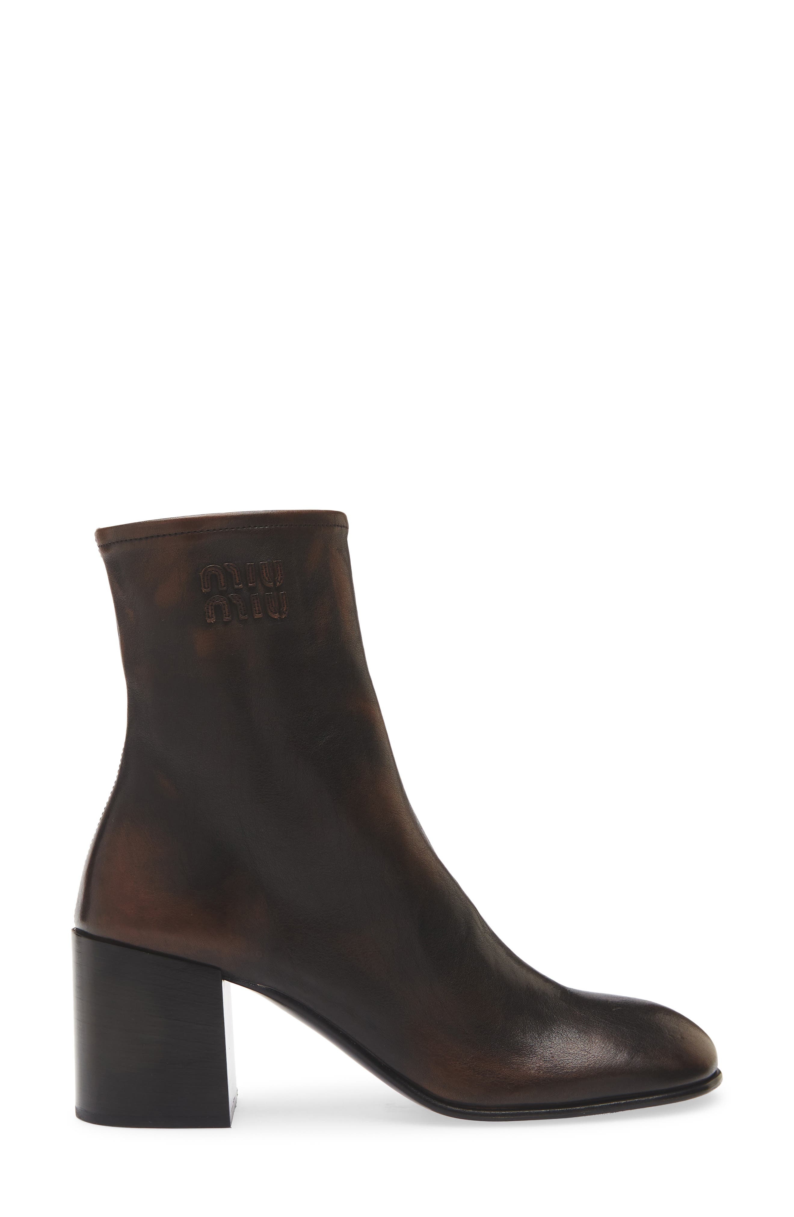 Miu Miu Block Heel Bootie in Moro at Nordstrom - 3