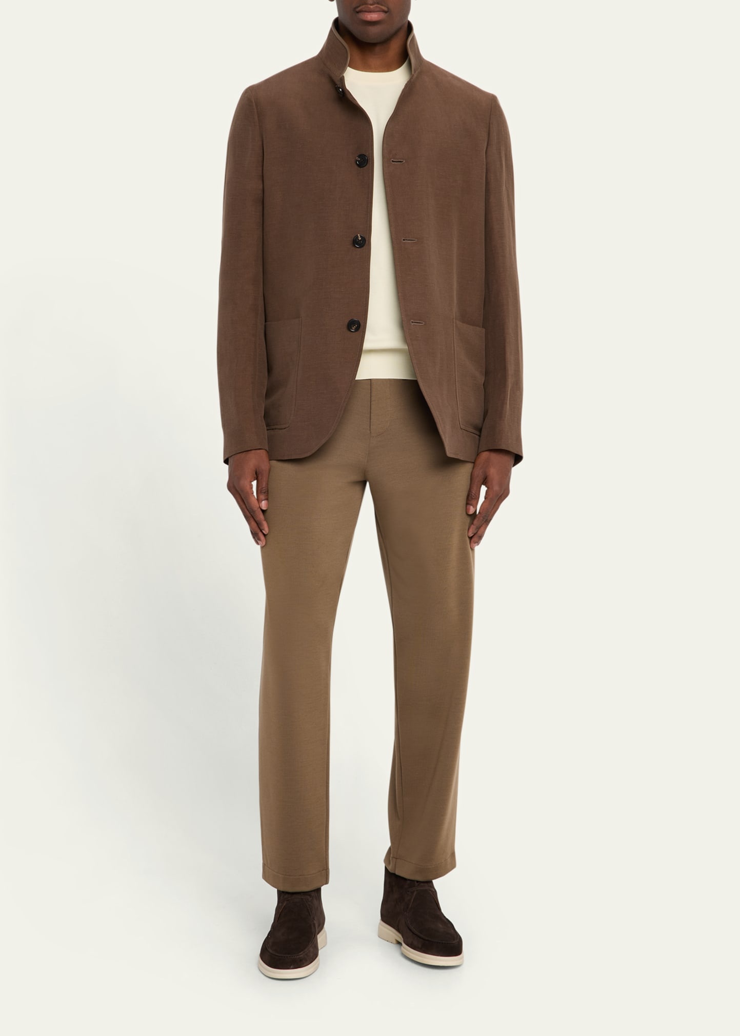 Men's Spagna Linen and Silk Single-Breasted Jacket - 2