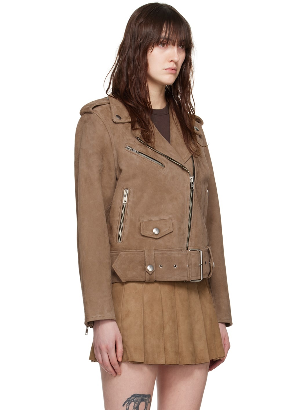 Tan Icon Suede Jacket - 2