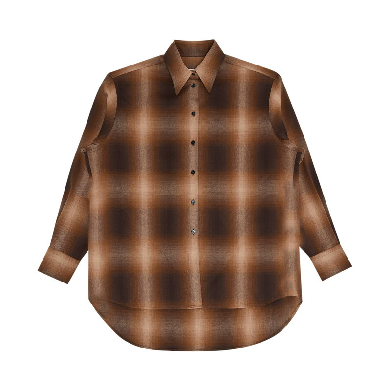 MM6 Maison Margiela Plaid Shirt 'Brown' - 1