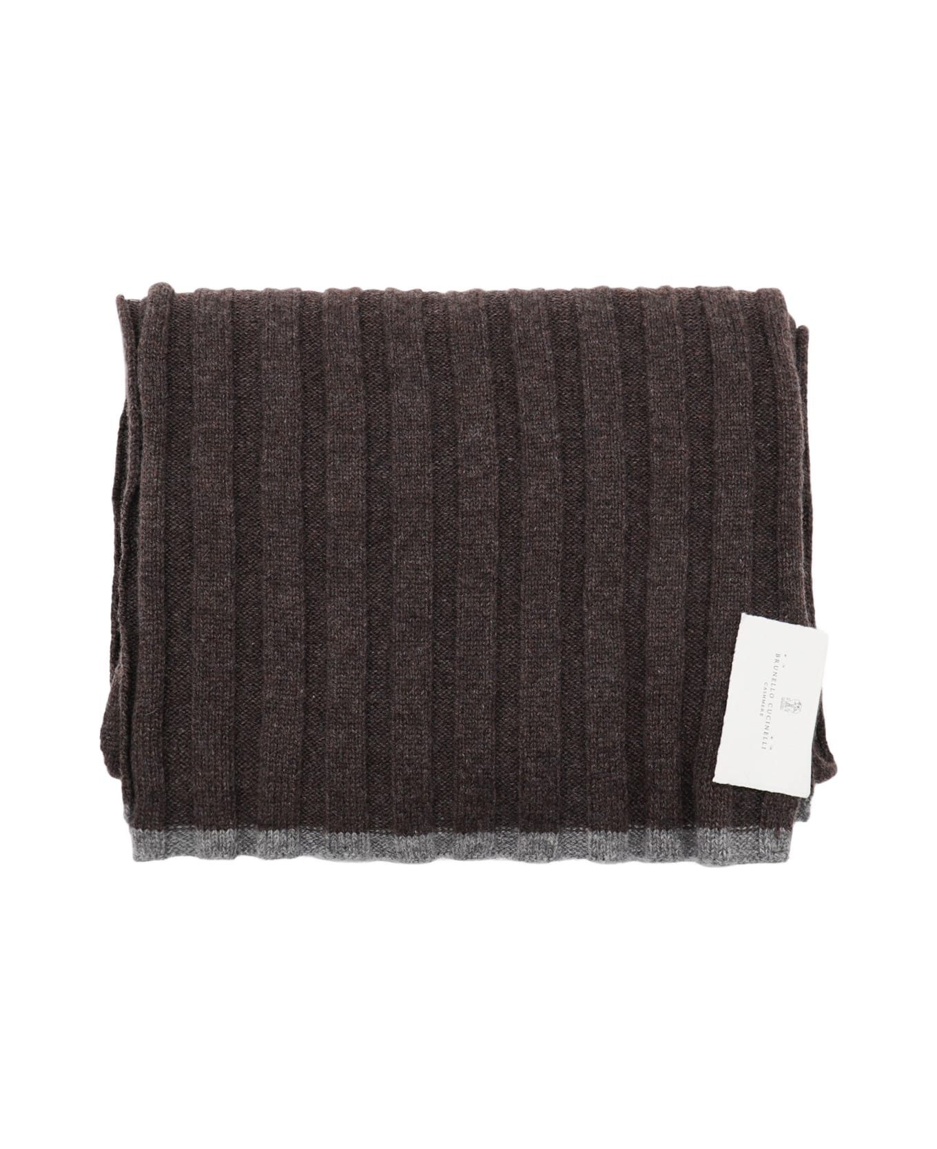 Brown Cashmere Scarf - 1