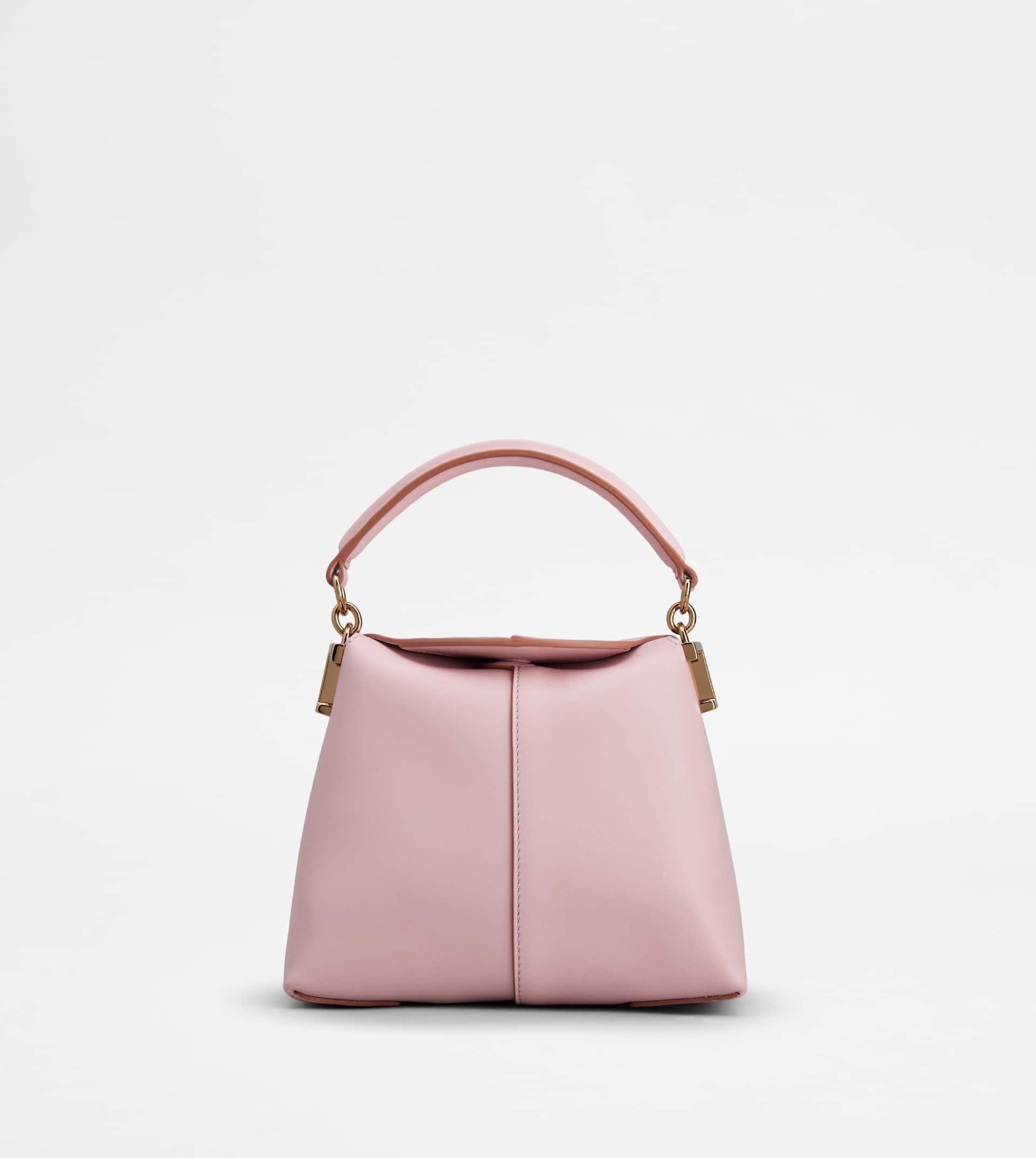 TOD'S T CASE TOTE MESSENGER BAG IN LEATHER MICRO - PINK - 1