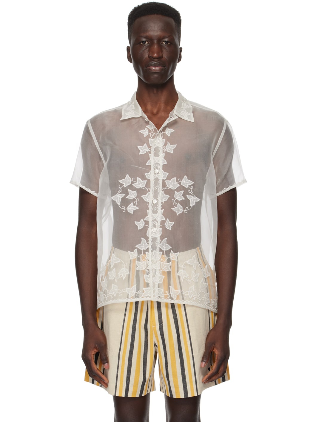 White Ivy Appliqué Shirt - 1