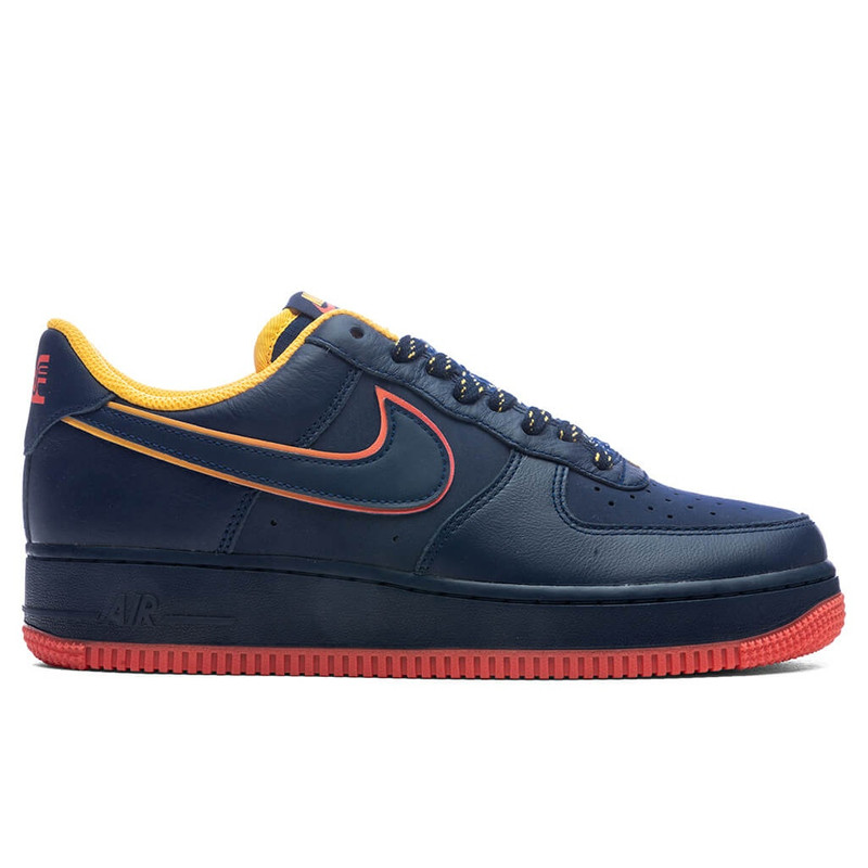 AIR FORCE 1 '07 LV8 'RETRO LETTERING' - MIDNIGHT NAVY/LIGHT CRIMSON/BLUE VOID/UNIVERSITY GOLD - 1