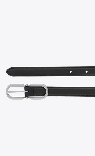 SAINT LAURENT allongee buckle thin belt in smooth leather outlook