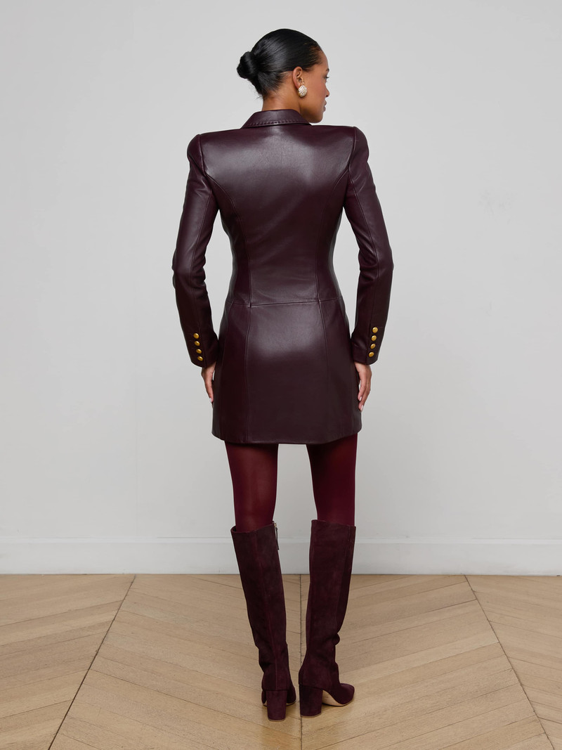 Tora Leather Blazer Dress 5