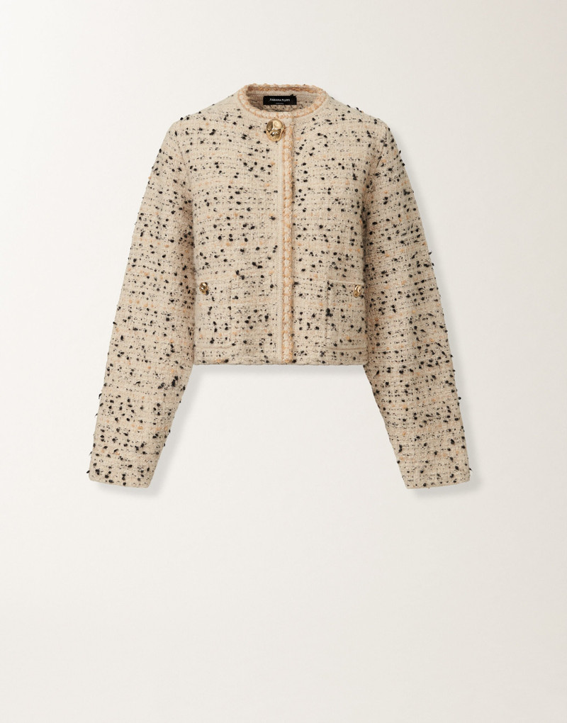 Buttoned tweed jacket 1