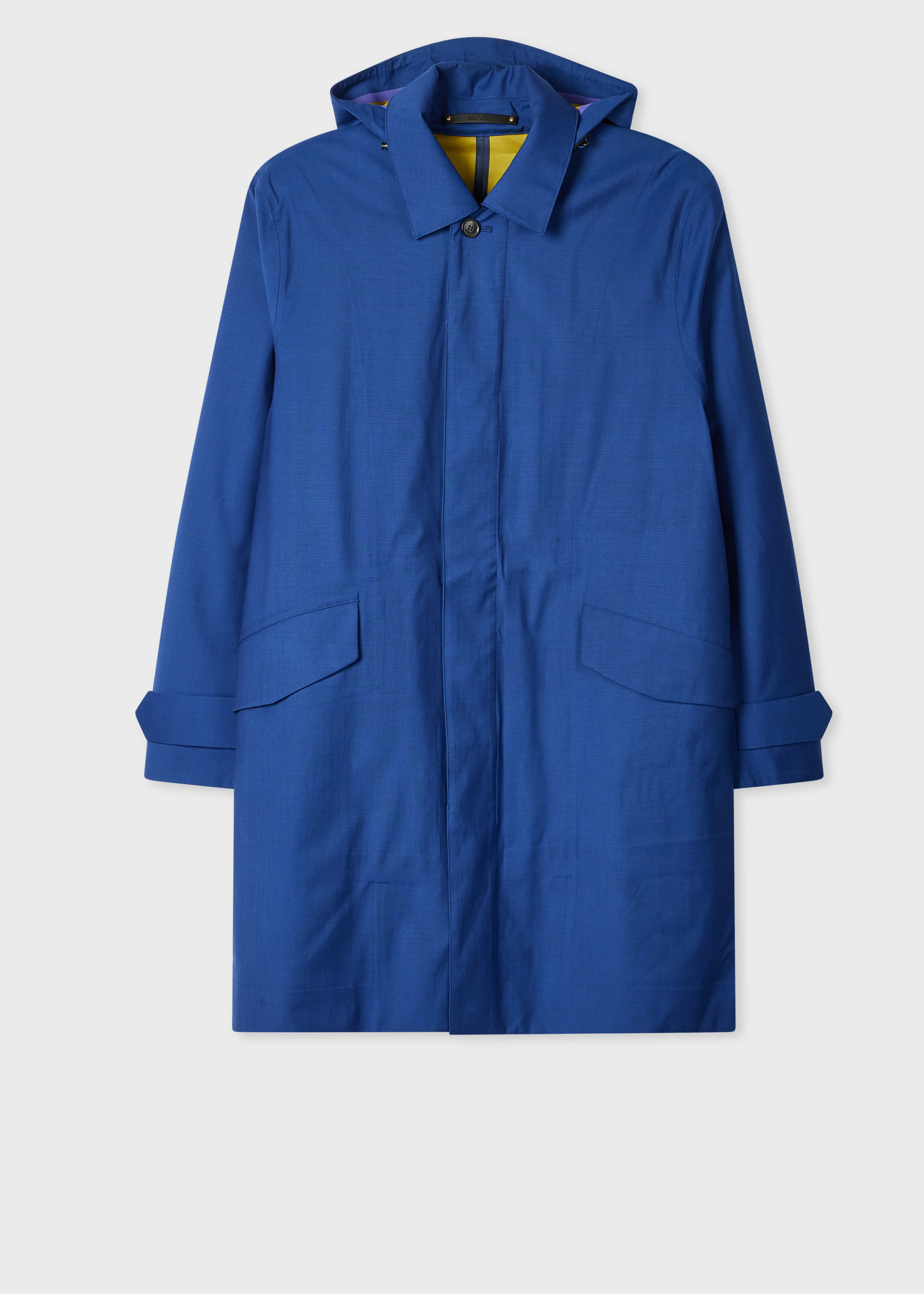 Cobalt Blue 'Storm System' 3-Layer Hooded Mac - 1