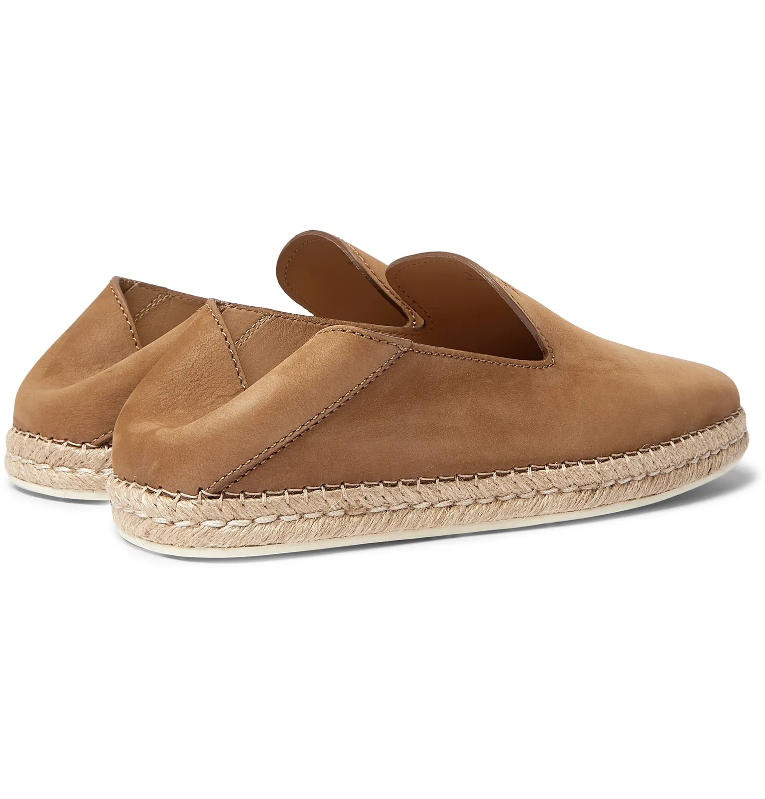 Collapsible-Heel Nubuck Espadrilles - 19