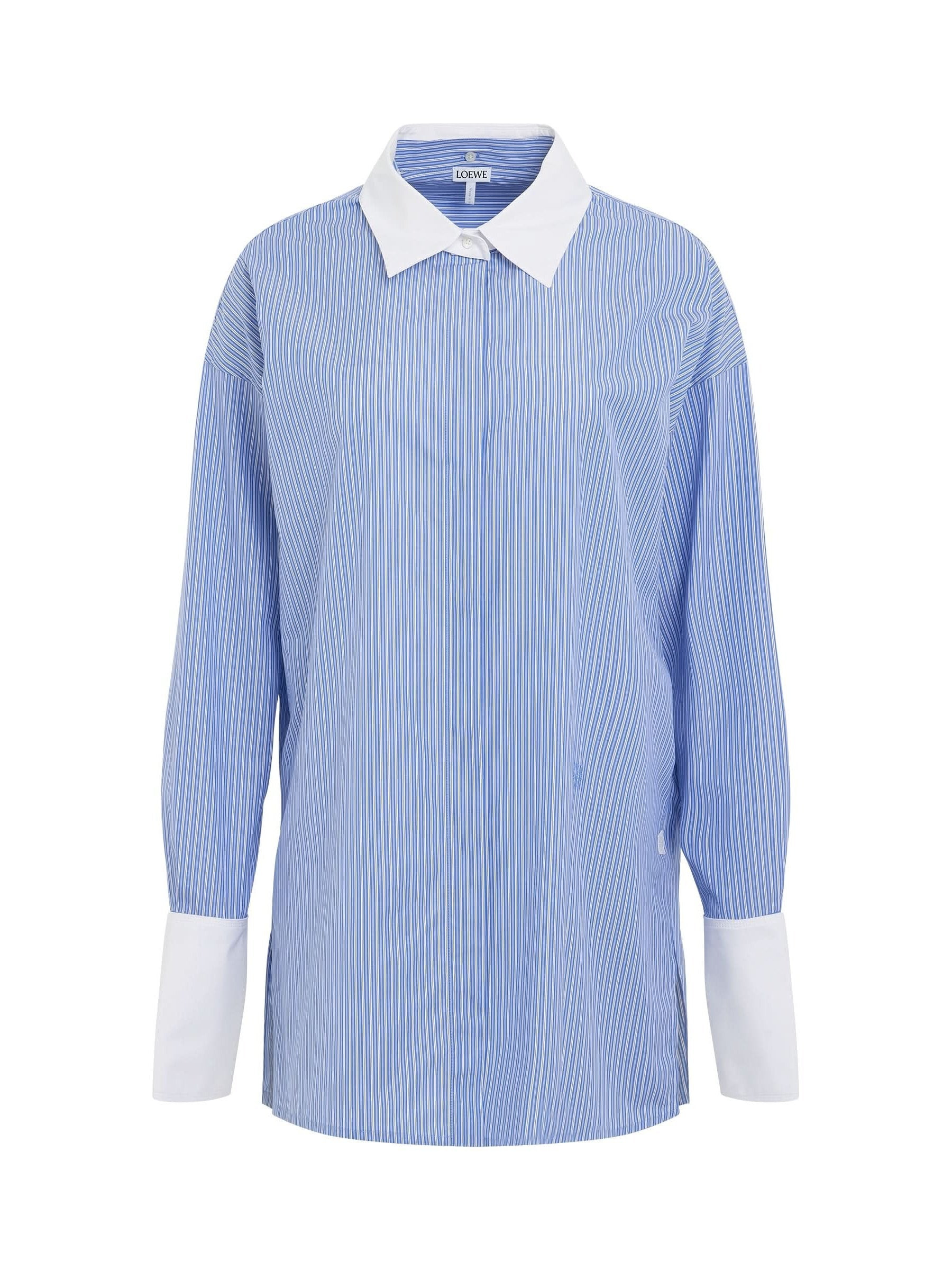 Stripe Long Shirt in Blue/White - 1