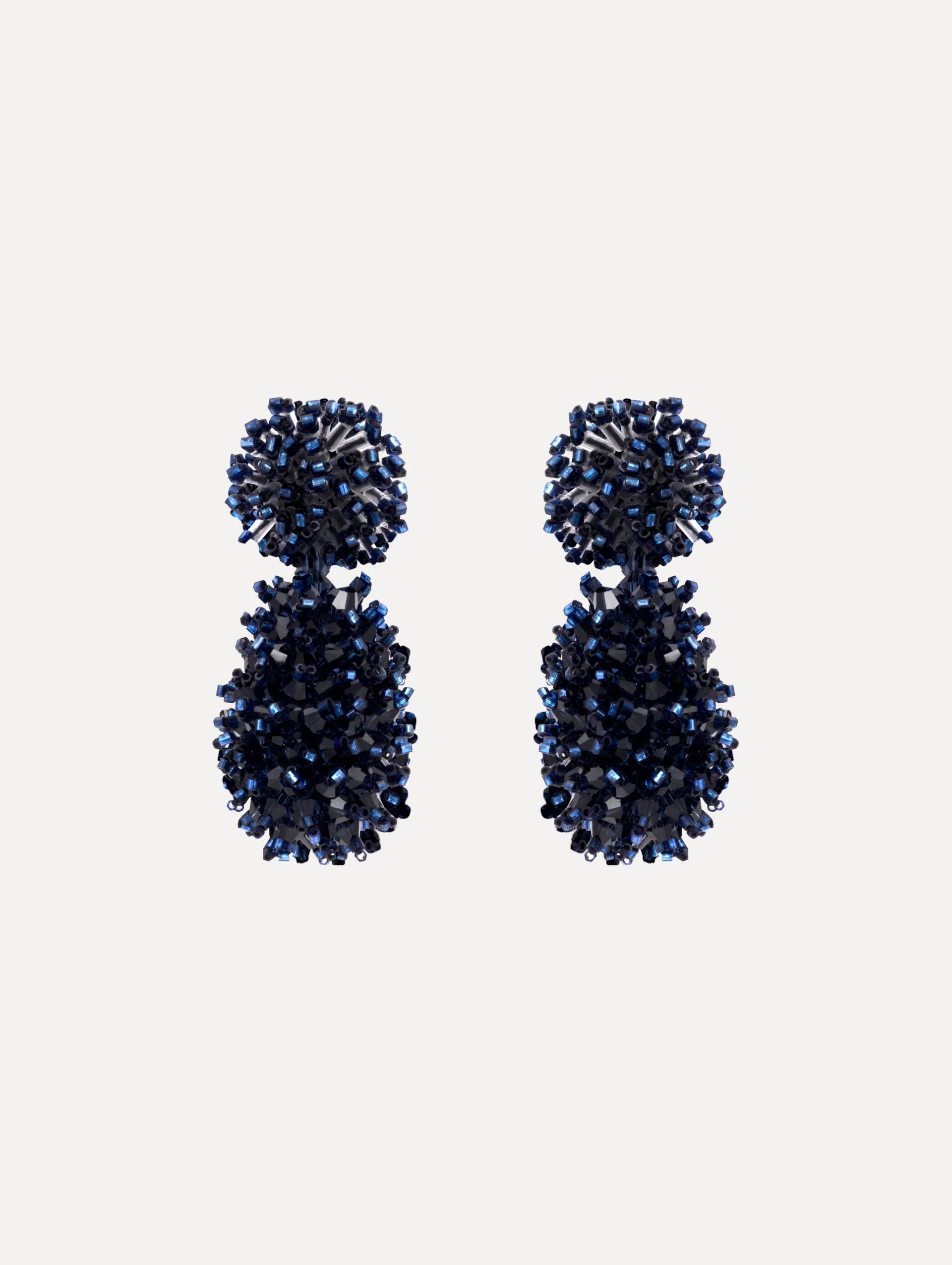 BEADED CLUSTER DROP EARRINGS - 1