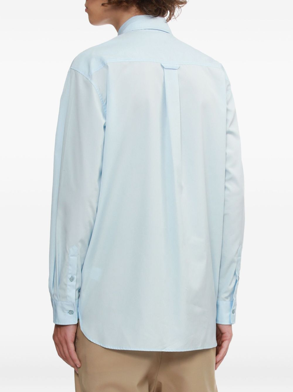 lace-insert ruffled shirt - 4