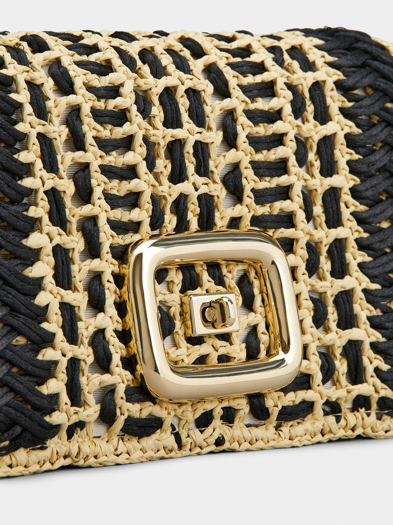 Viv' Choc Twist Bag in Raffia 8