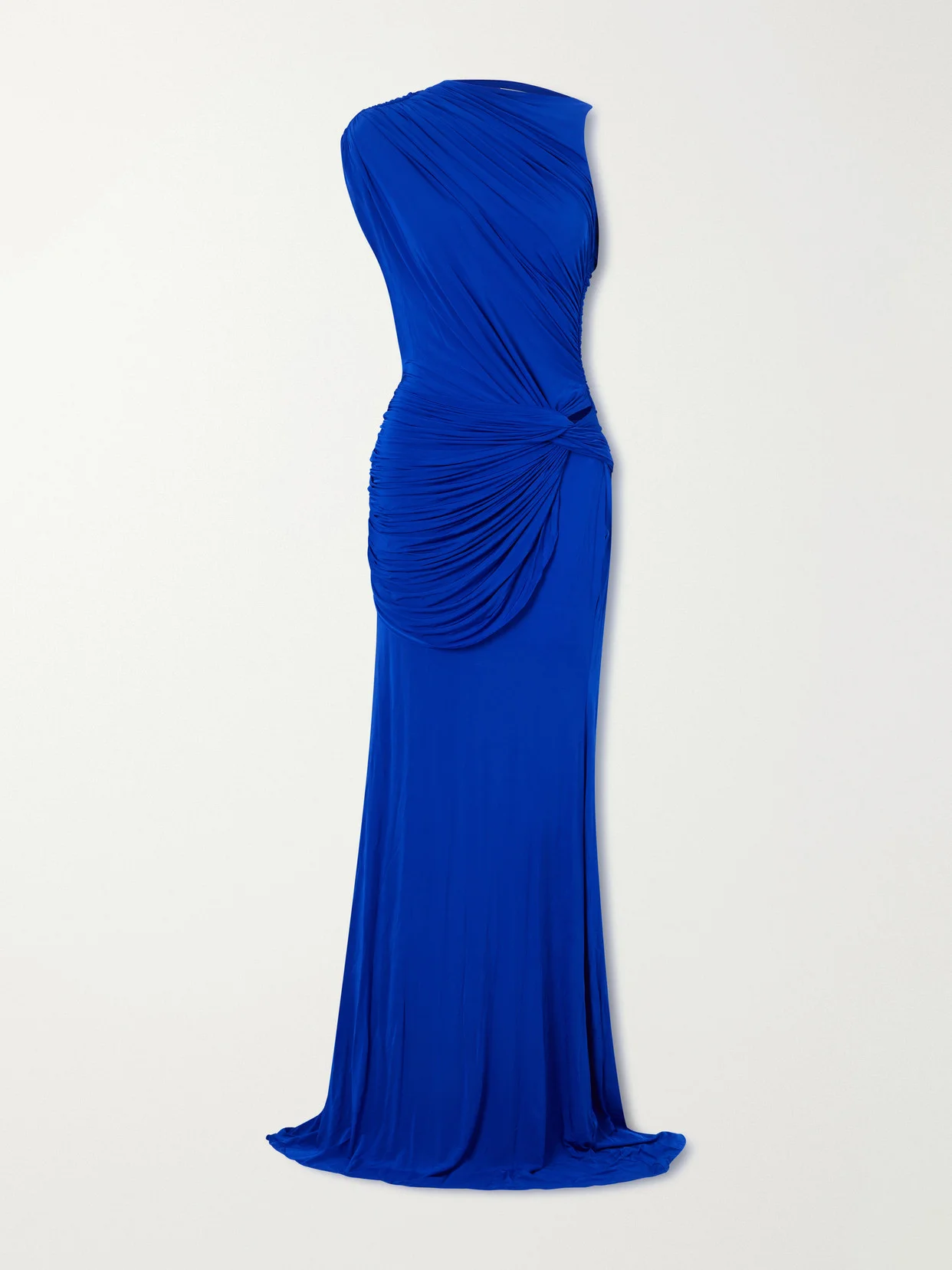 Asymmetric Gathered Stretch-jersey Gown - 1
