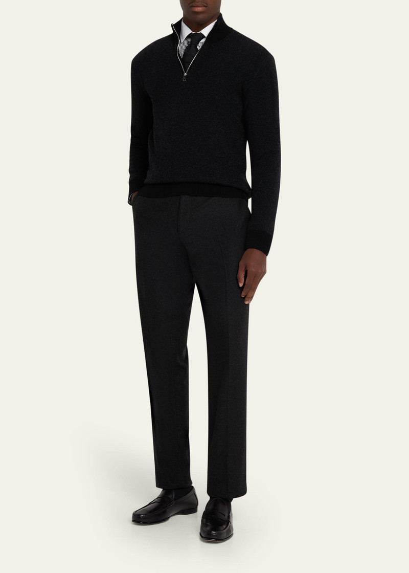 Ralph Lauren Men's Cashmere Birdseye Quarter-Zip Sweater outlook
