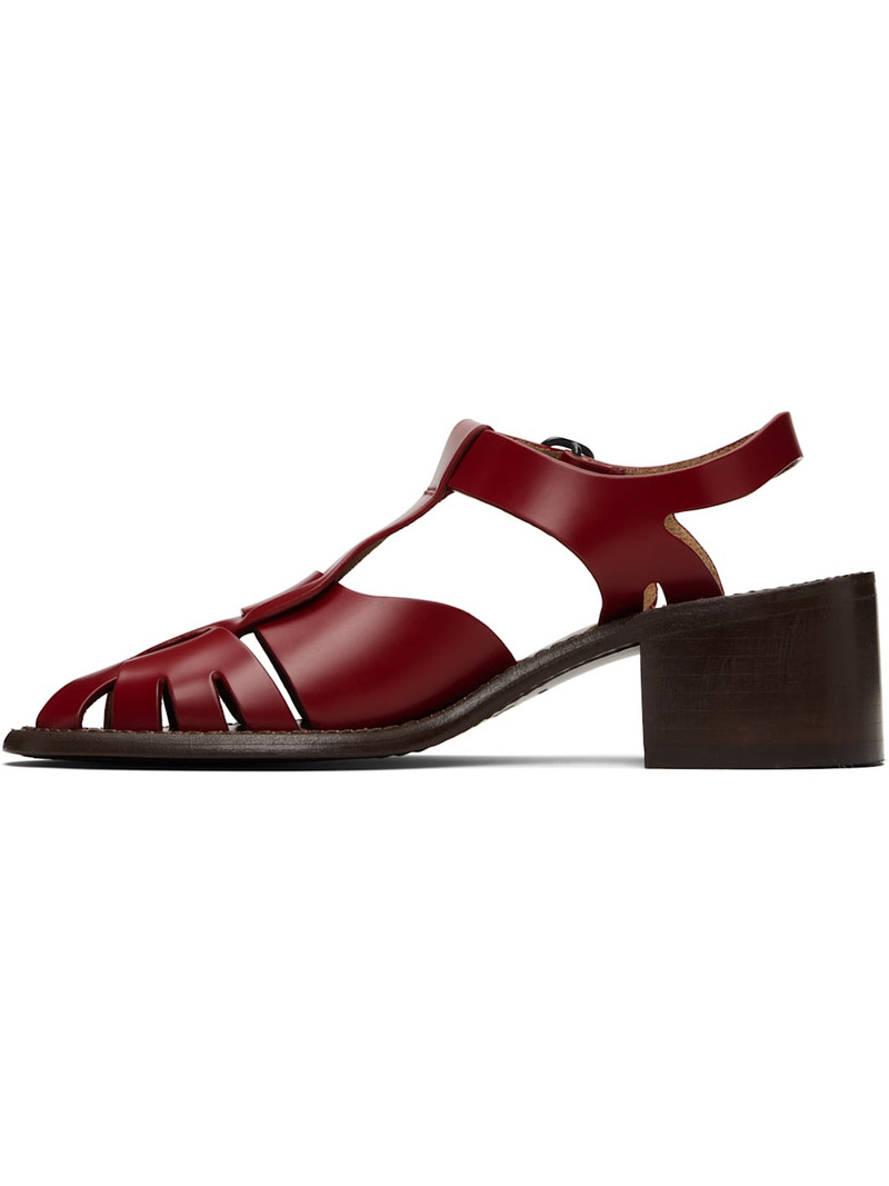 HEREU Red Pesca Heeled Sandals outlook