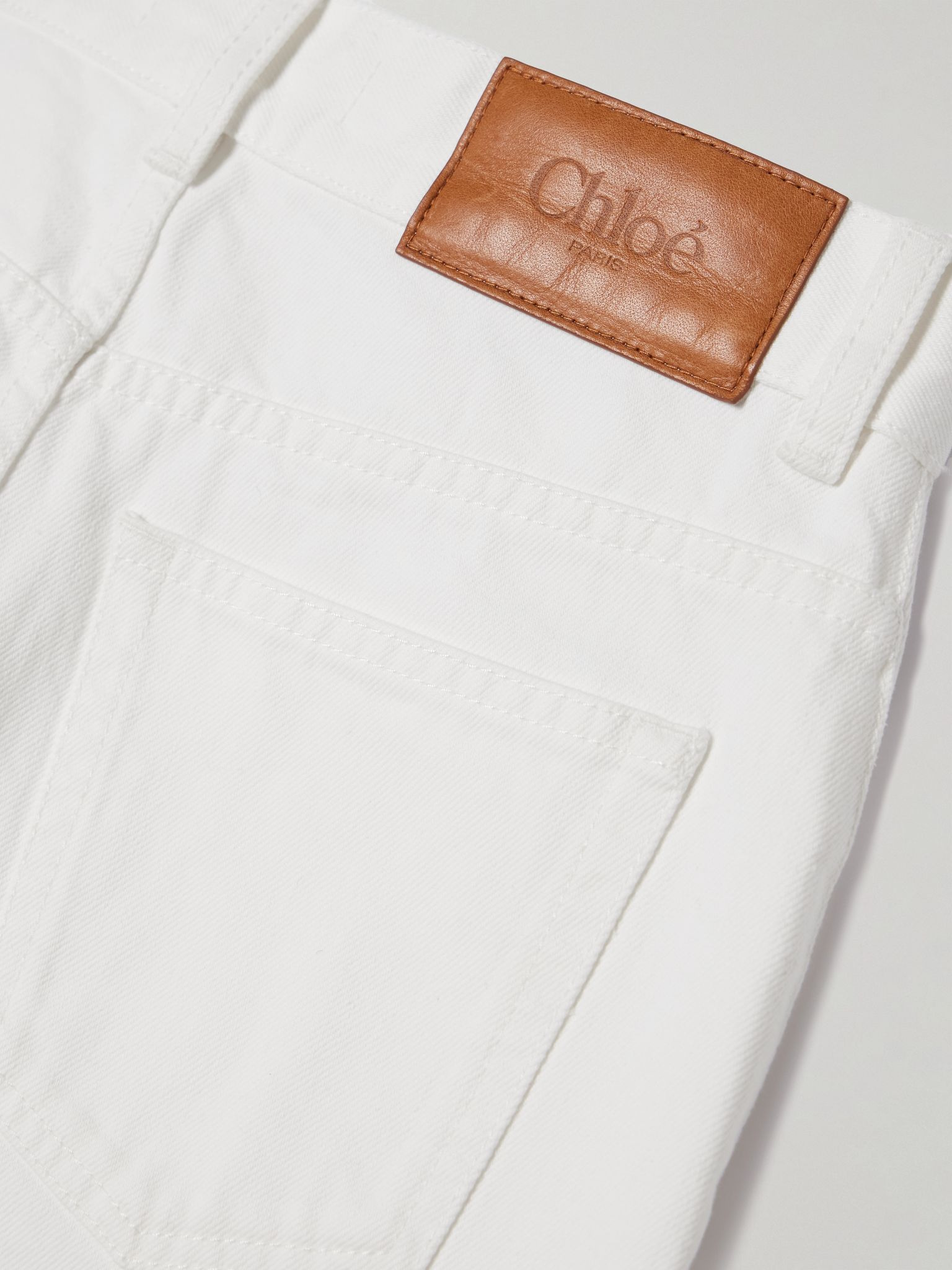 High-rise straight-leg jeans White - 6