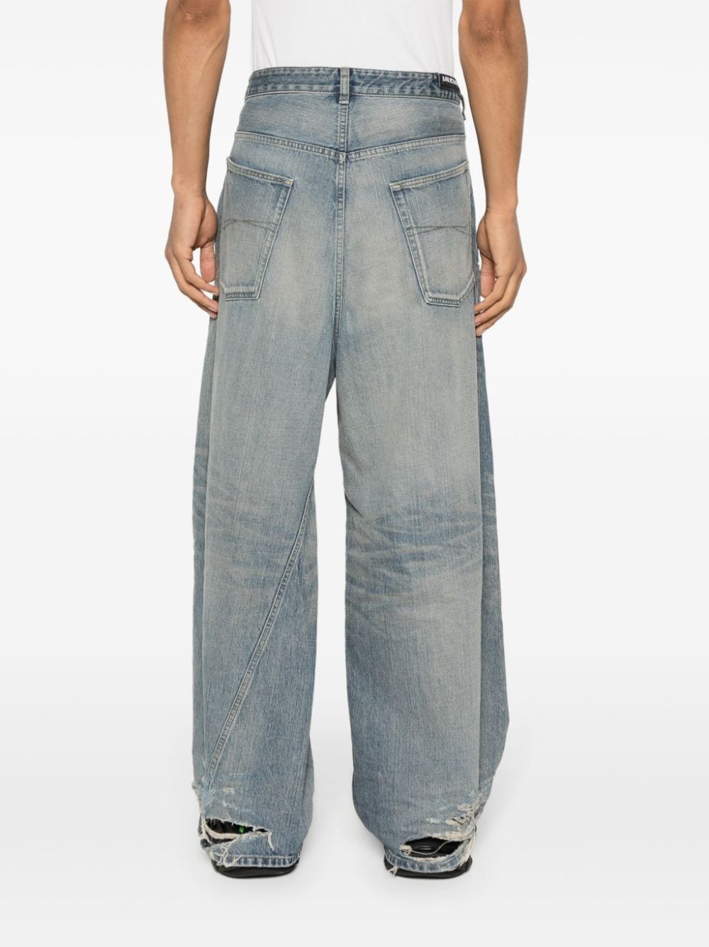 twisted wide-leg jeans - 5
