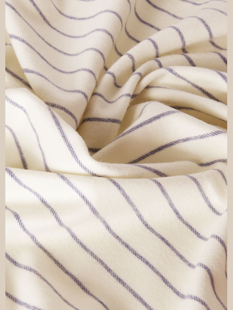 Loro Piana Gessato Pinstripe Cashmere Throw Blanket outlook