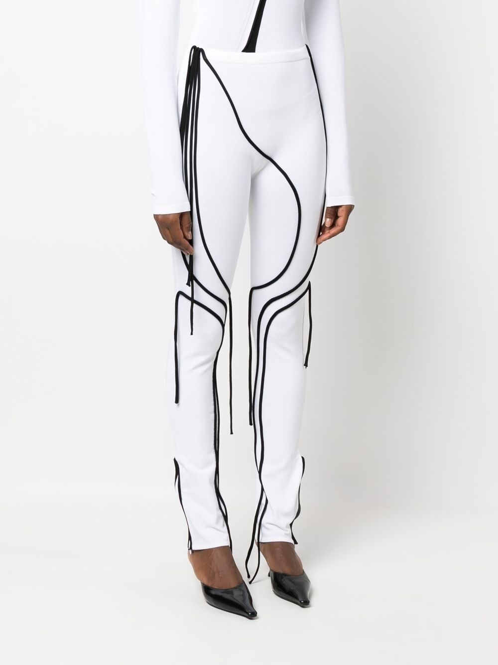 knitted strappy leggings - 3