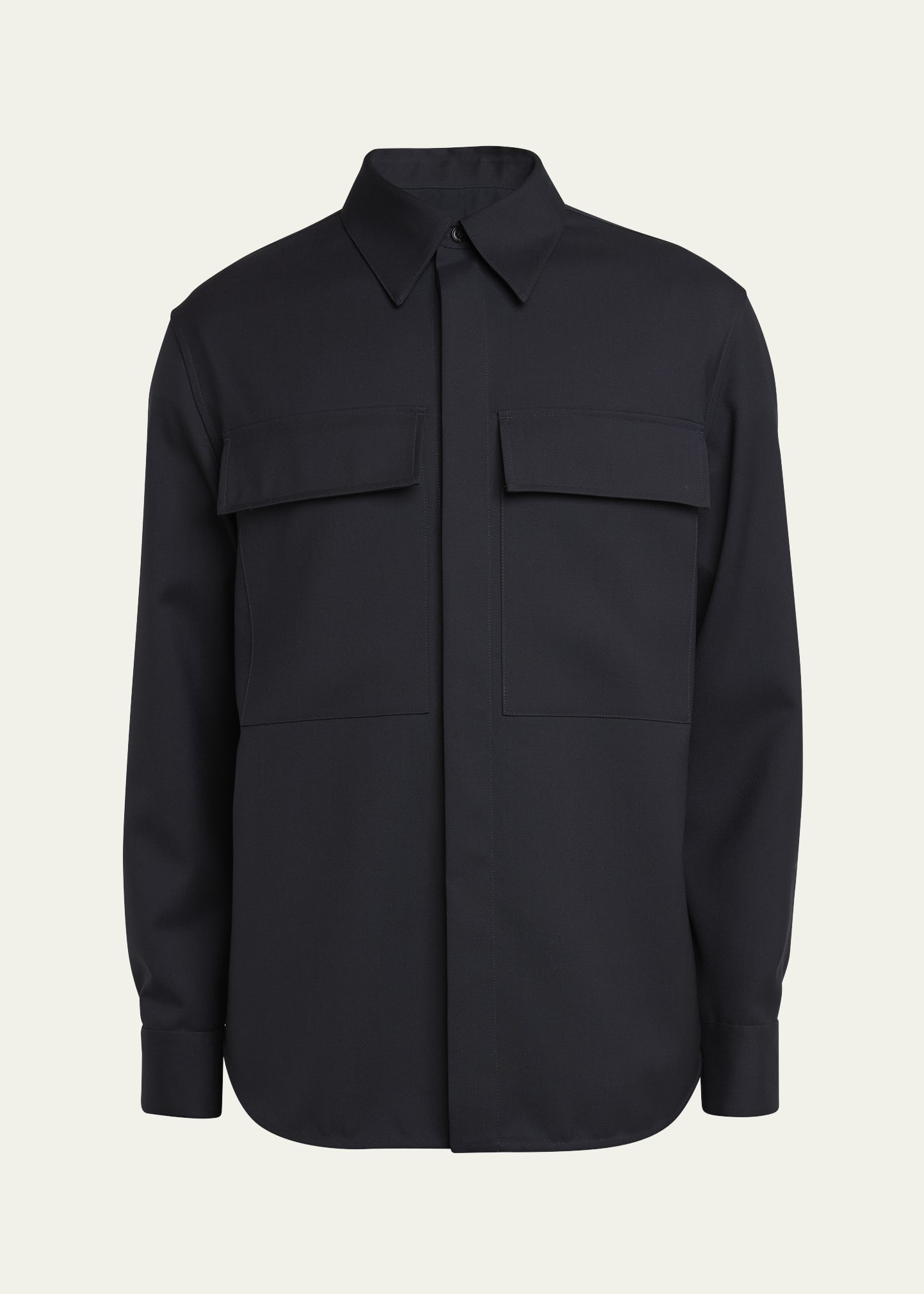 Men's Wool Two-Pocket Work Shirt - 1