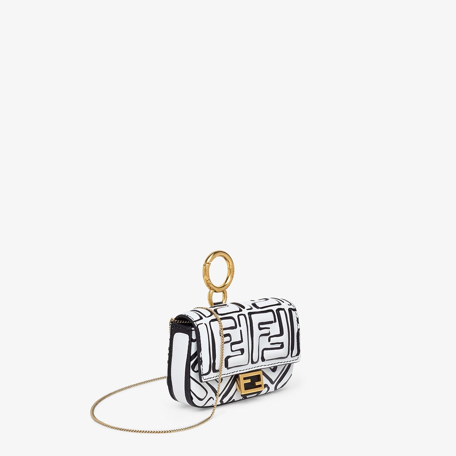 White nappa leather charm - 3