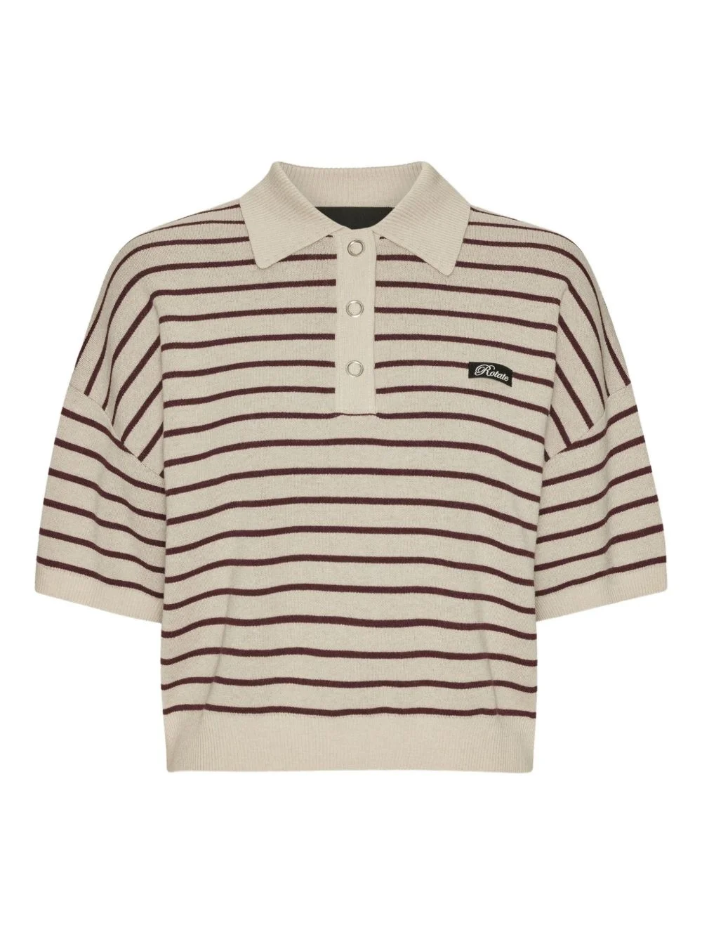 striped polo top - 1