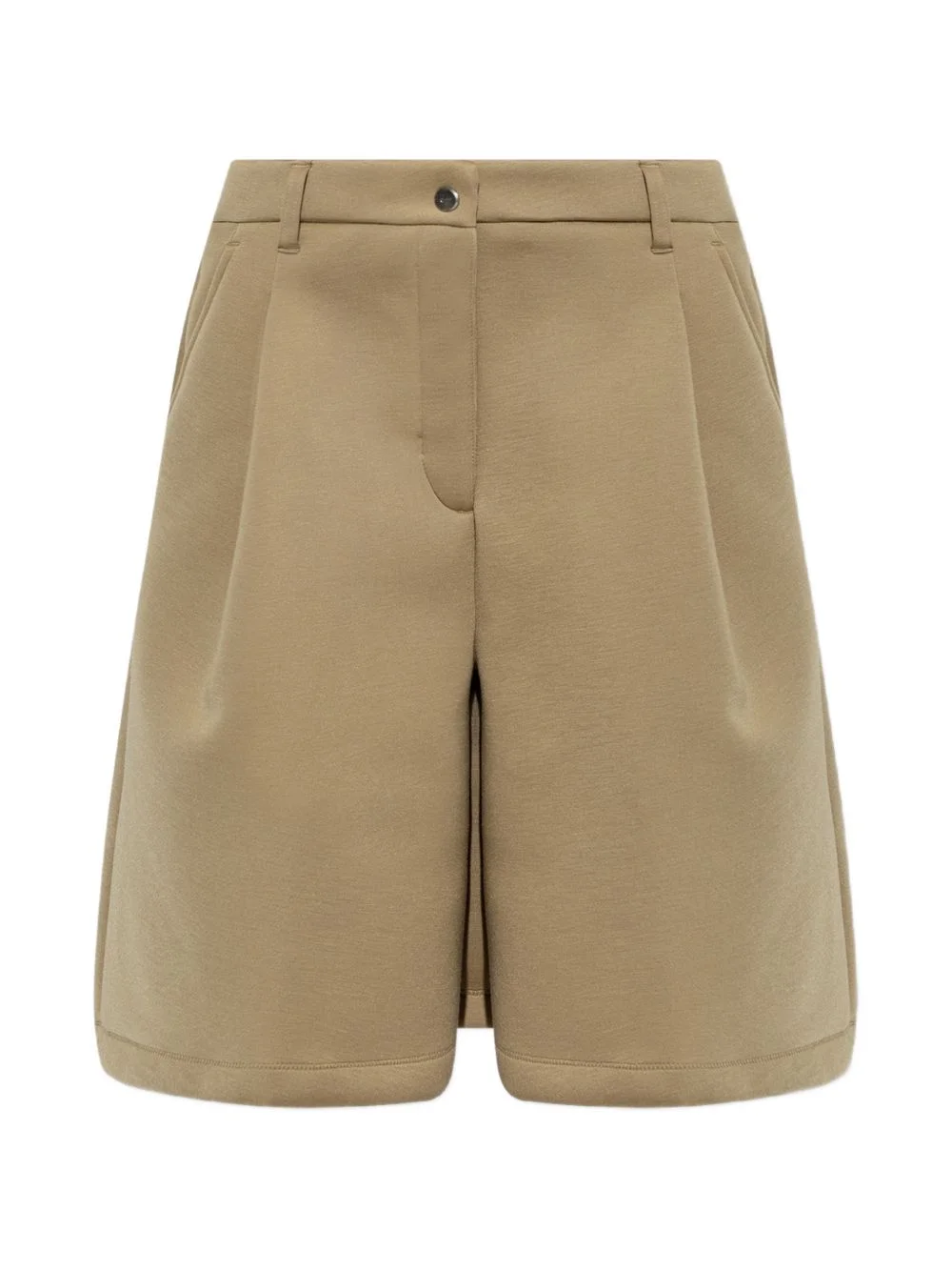 pleated wide-leg shorts - 1